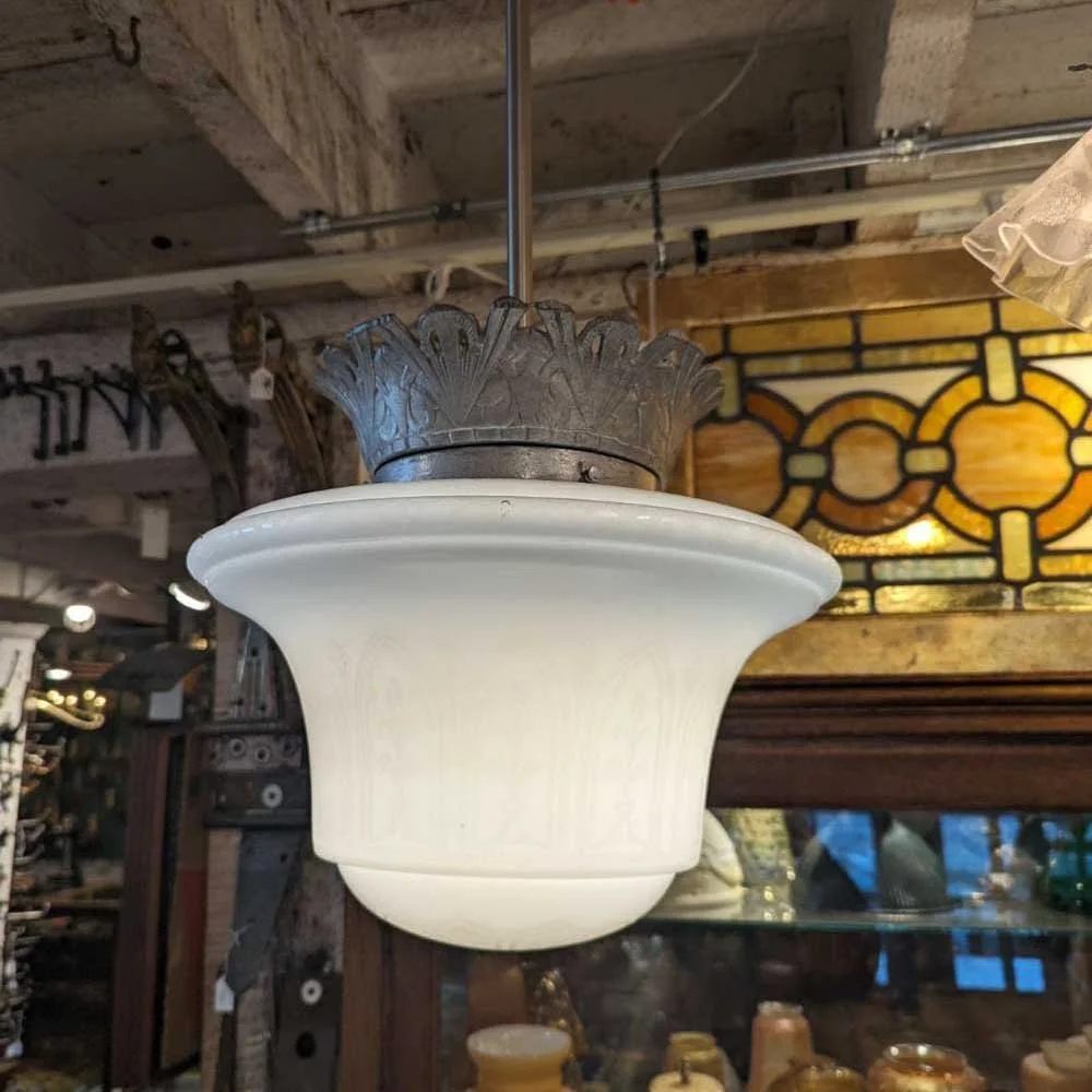 Deco Schoolhouse Pendant - Aurora Mills