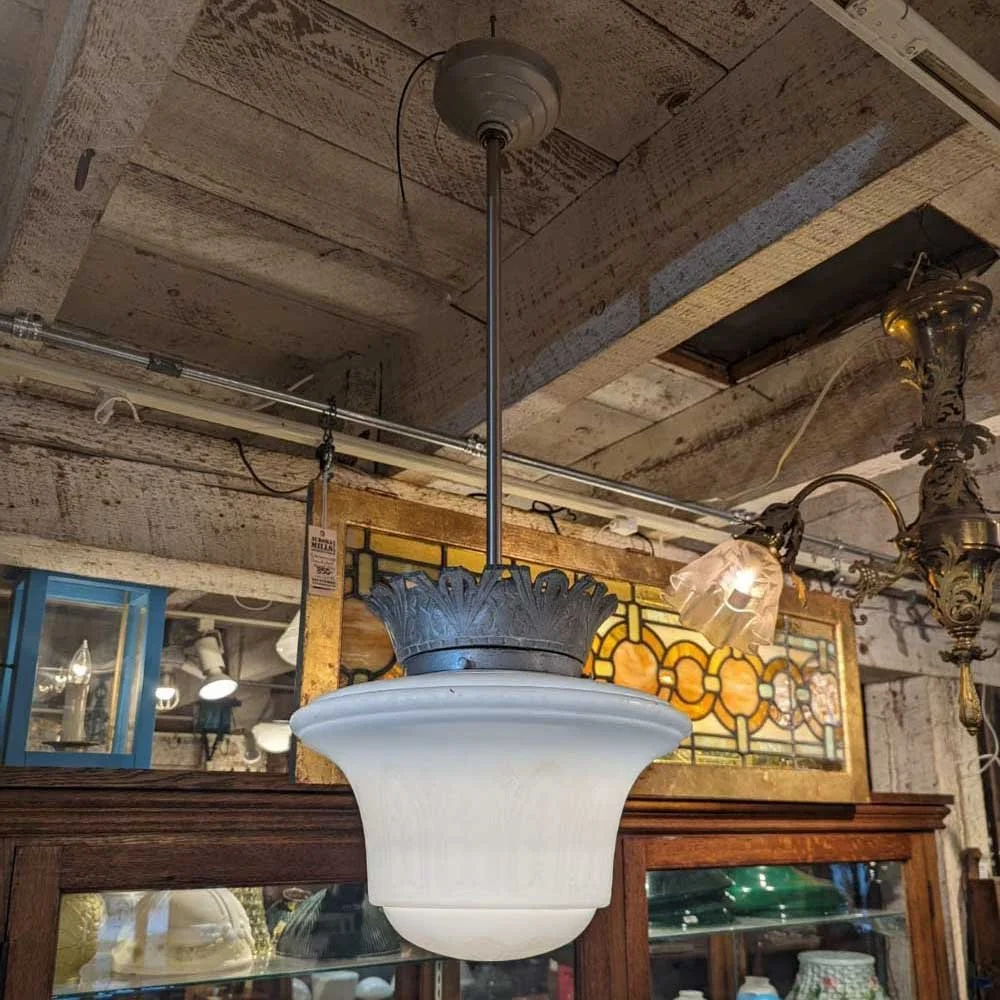 Deco Schoolhouse Pendant - Aurora Mills