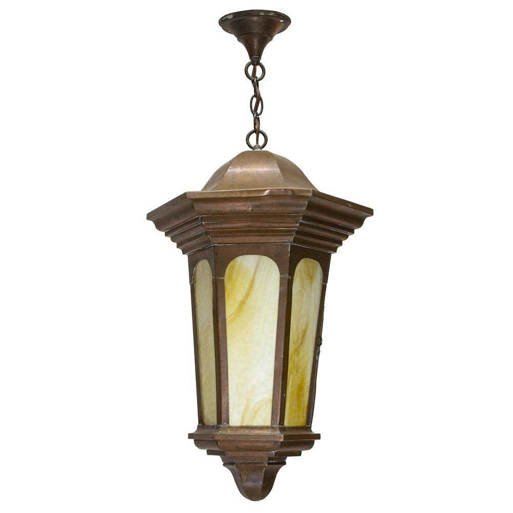 Copper Slag Glass Lantern - Aurora Mills
