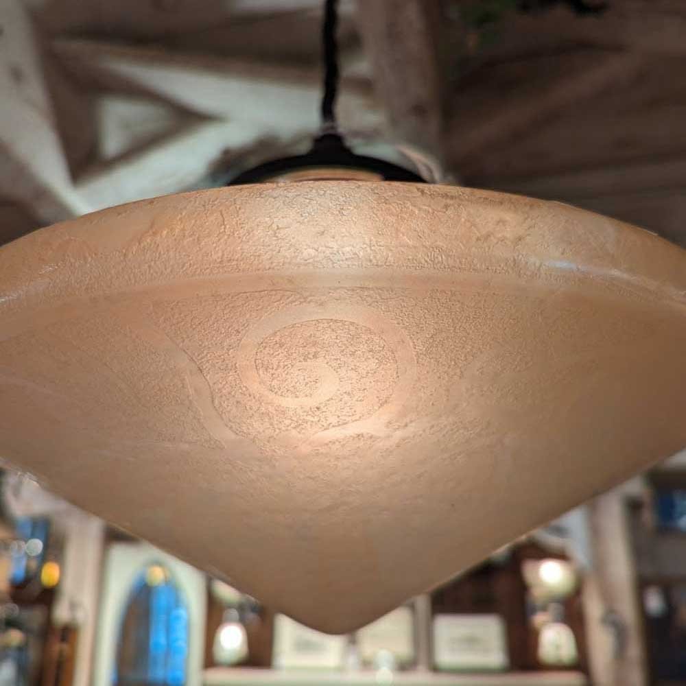 French Acid Etched Saucer Shade - Aurora Mills