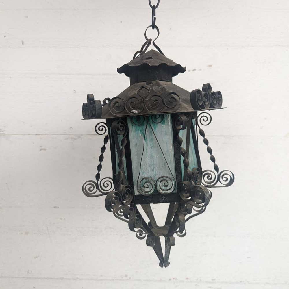 Pair of Arts & Crafts Wrought Iron Pendants - Aurora Mills