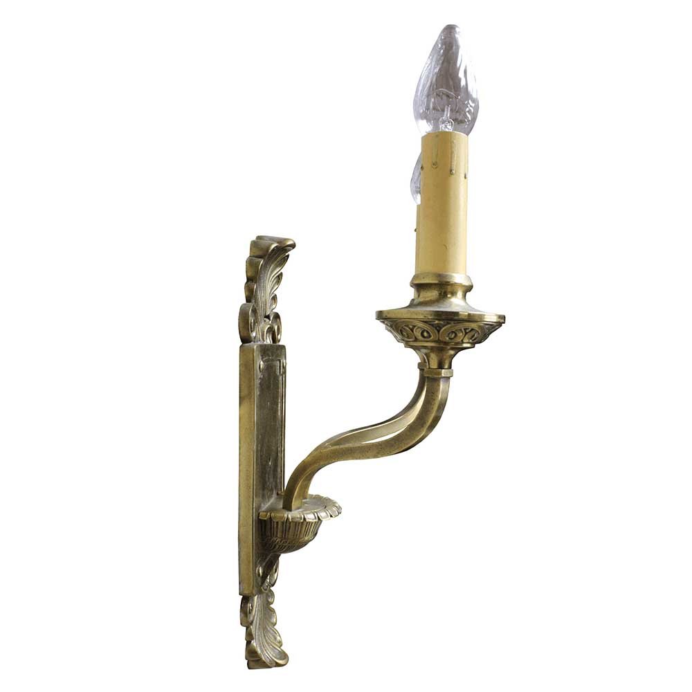 Georgian Revival Brass Sconce - Aurora Mills