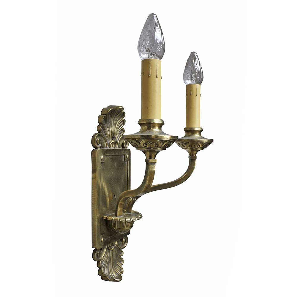 Georgian Revival Brass Sconce - Aurora Mills