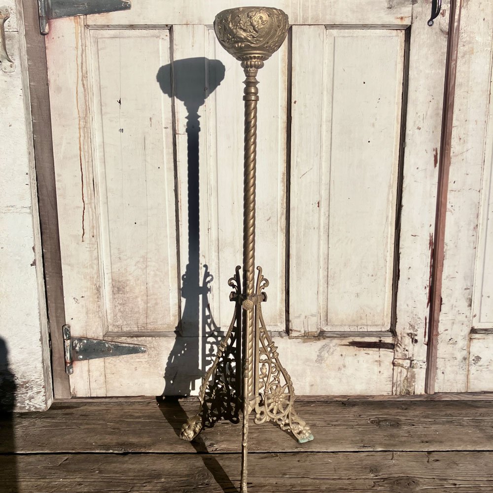 Ornate Victorian Iron Floor Stand - Aurora Mills