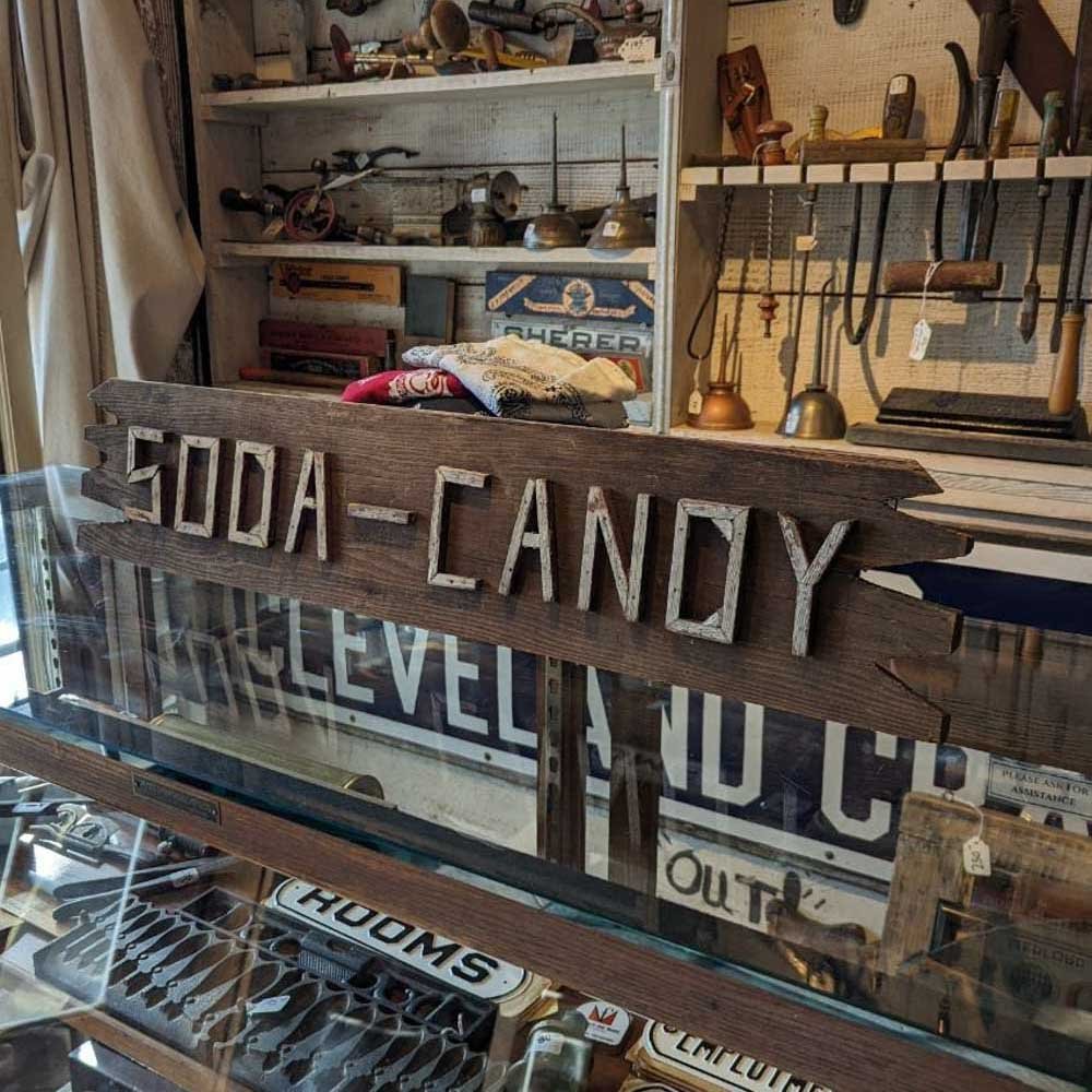 Camp Style "Candy, Soda, Lunch" Sign - Aurora Mills