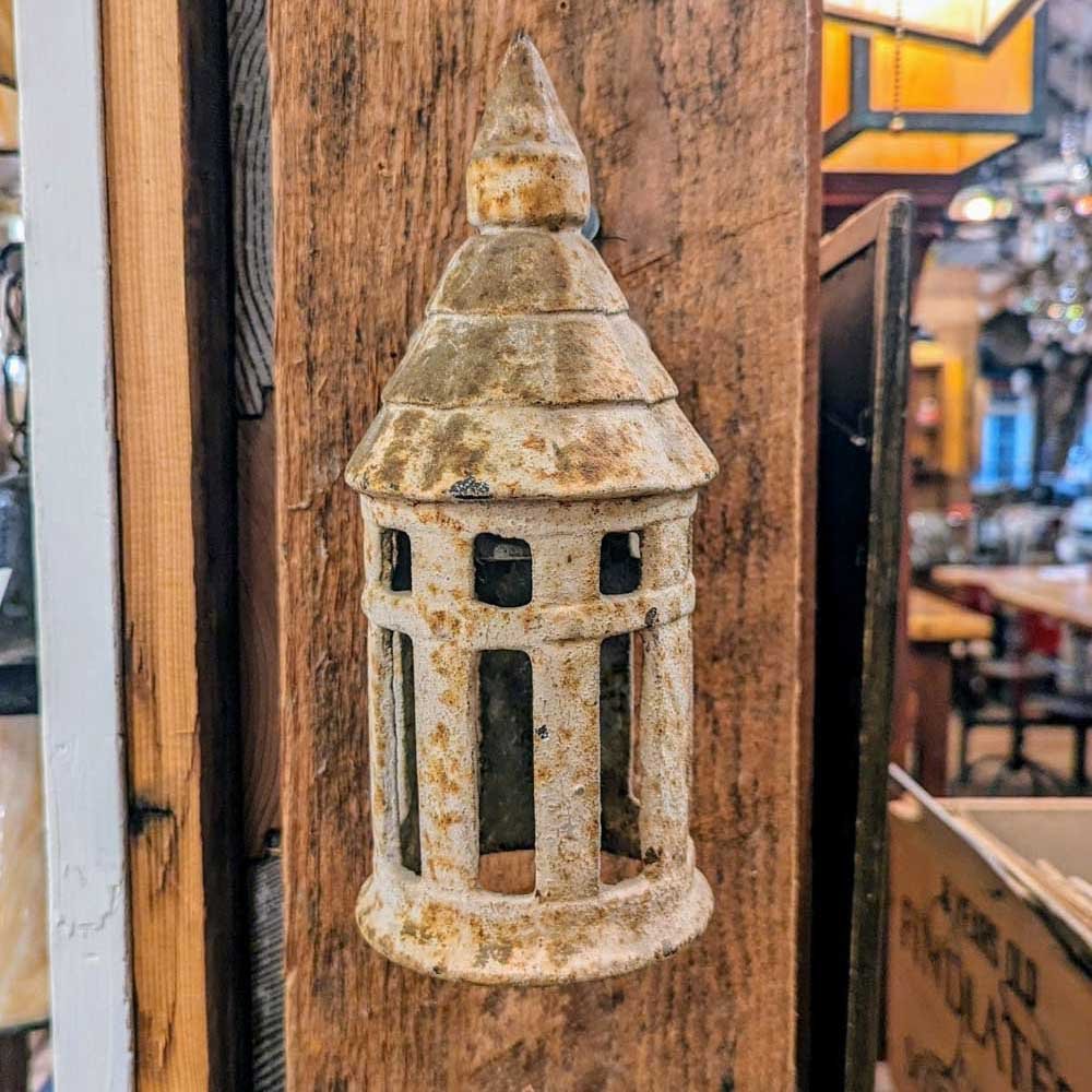 Cast Iron Tudor Revival Sconce, White - Aurora Mills