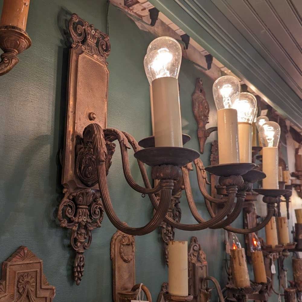 Brass Sconces, Pair - Aurora Mills