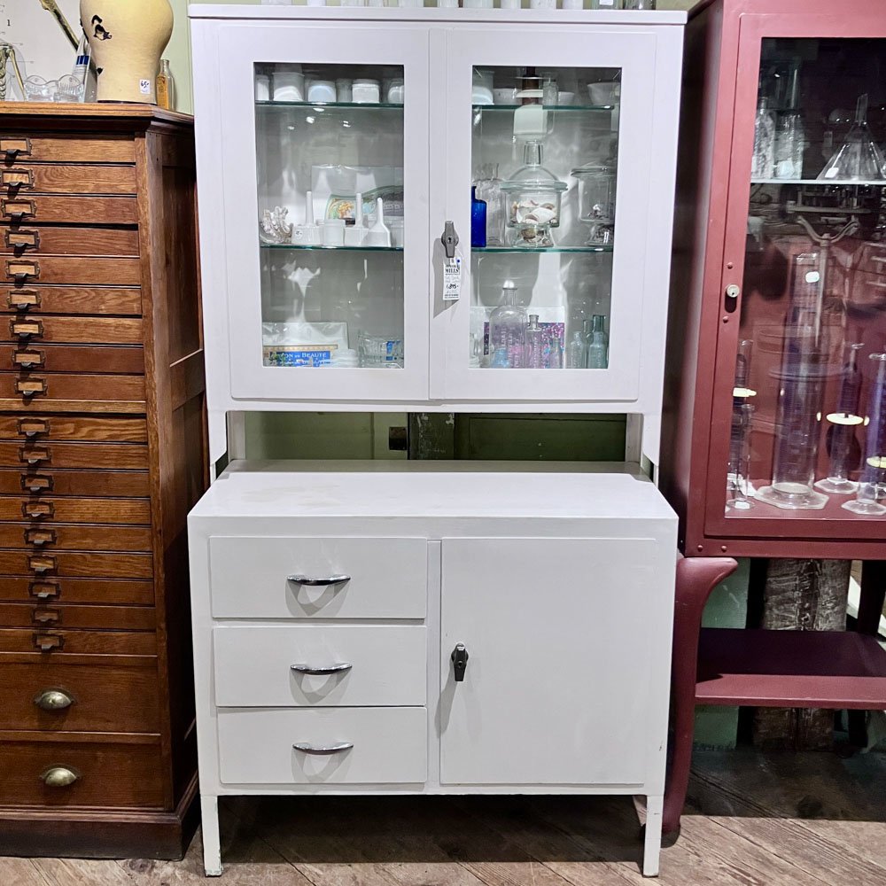 White Step-Back Medicine Cabinet