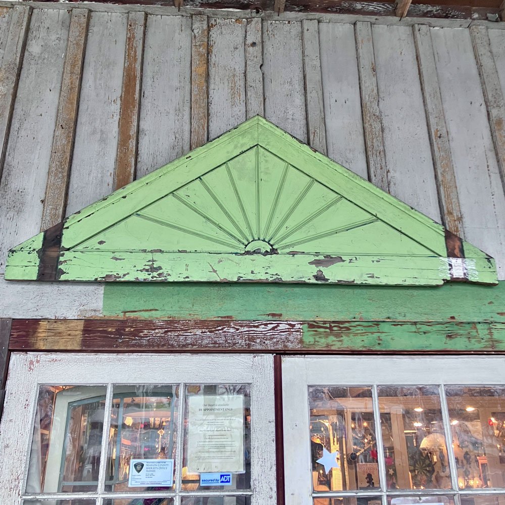 Green Sunburst Pediment