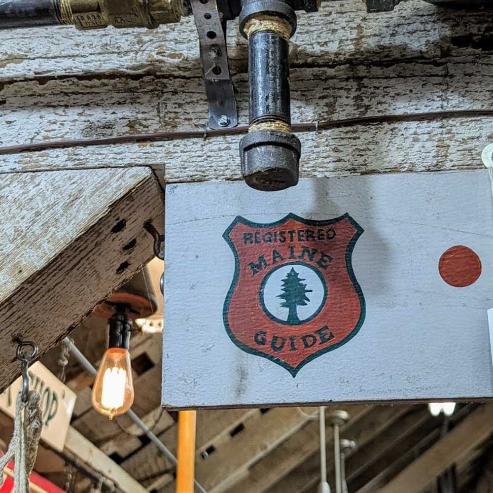 Maine Guides Sports’ Supply Sign - Aurora Mills