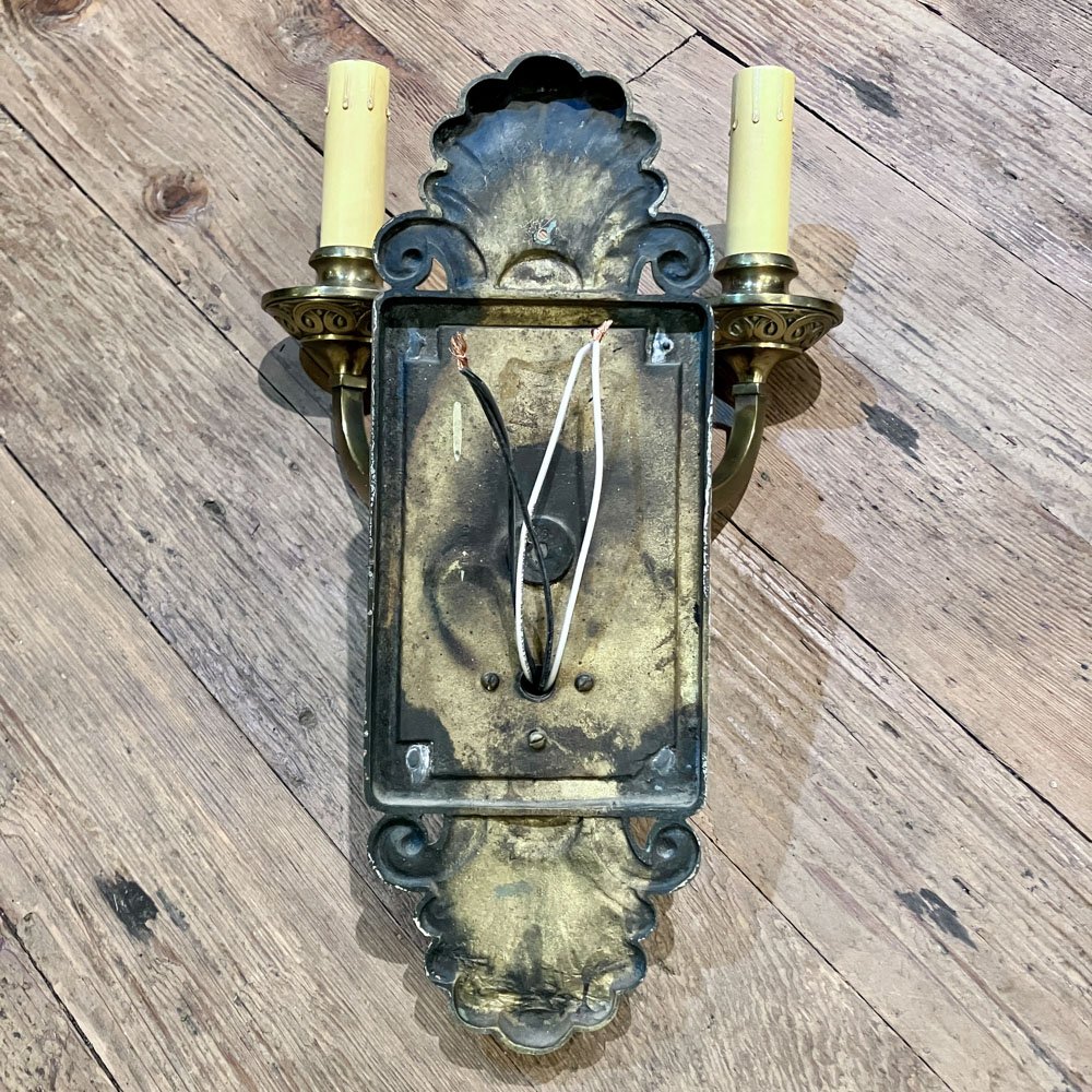 Georgian Revival Brass Sconce - Aurora Mills