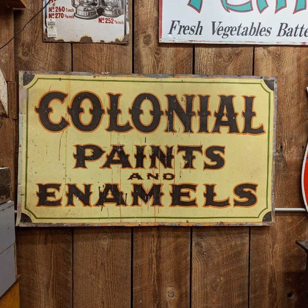 Colonial Paints and Enamels Sign