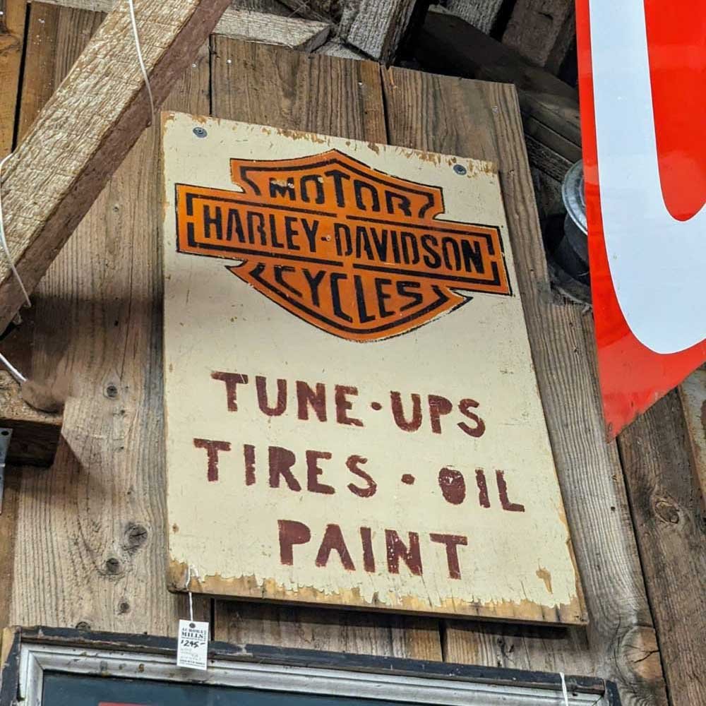 Handmade Wood Harley Sign