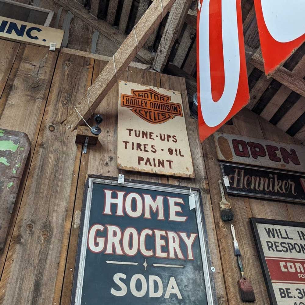 Handmade Wood Harley Sign - Aurora Mills