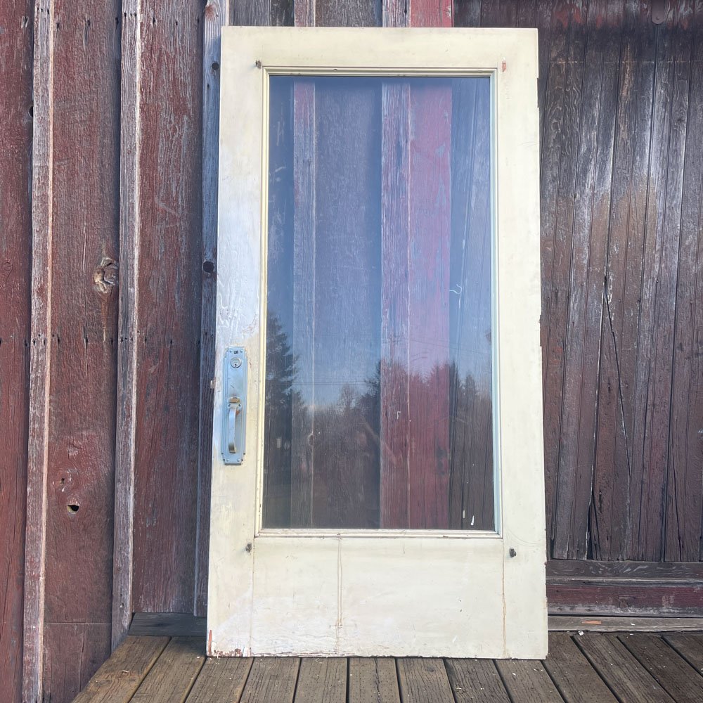 Wide Glass Paned Door
