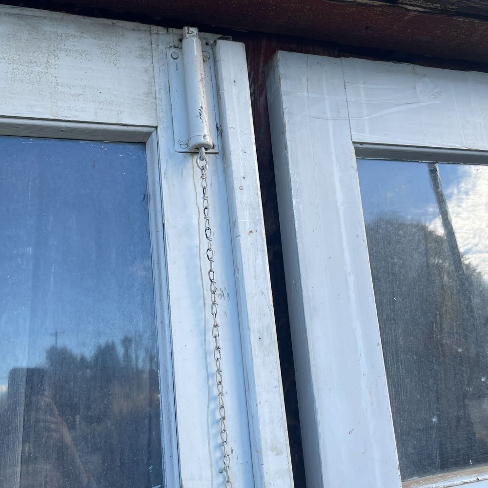 Pair of Light Blue Carriage Doors NEED DIMS - Aurora Mills