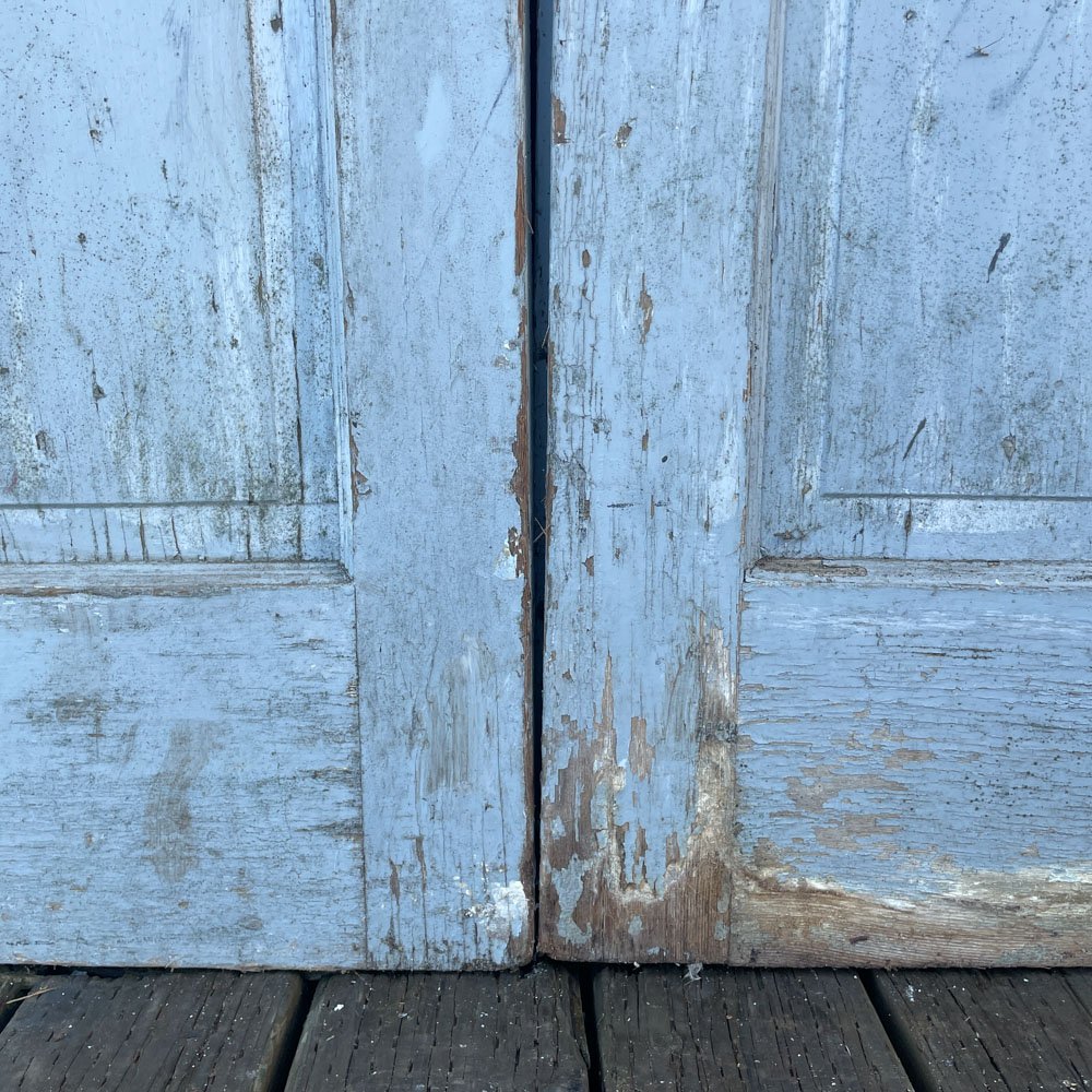 Pair of Light Blue Carriage Doors NEED DIMS - Aurora Mills