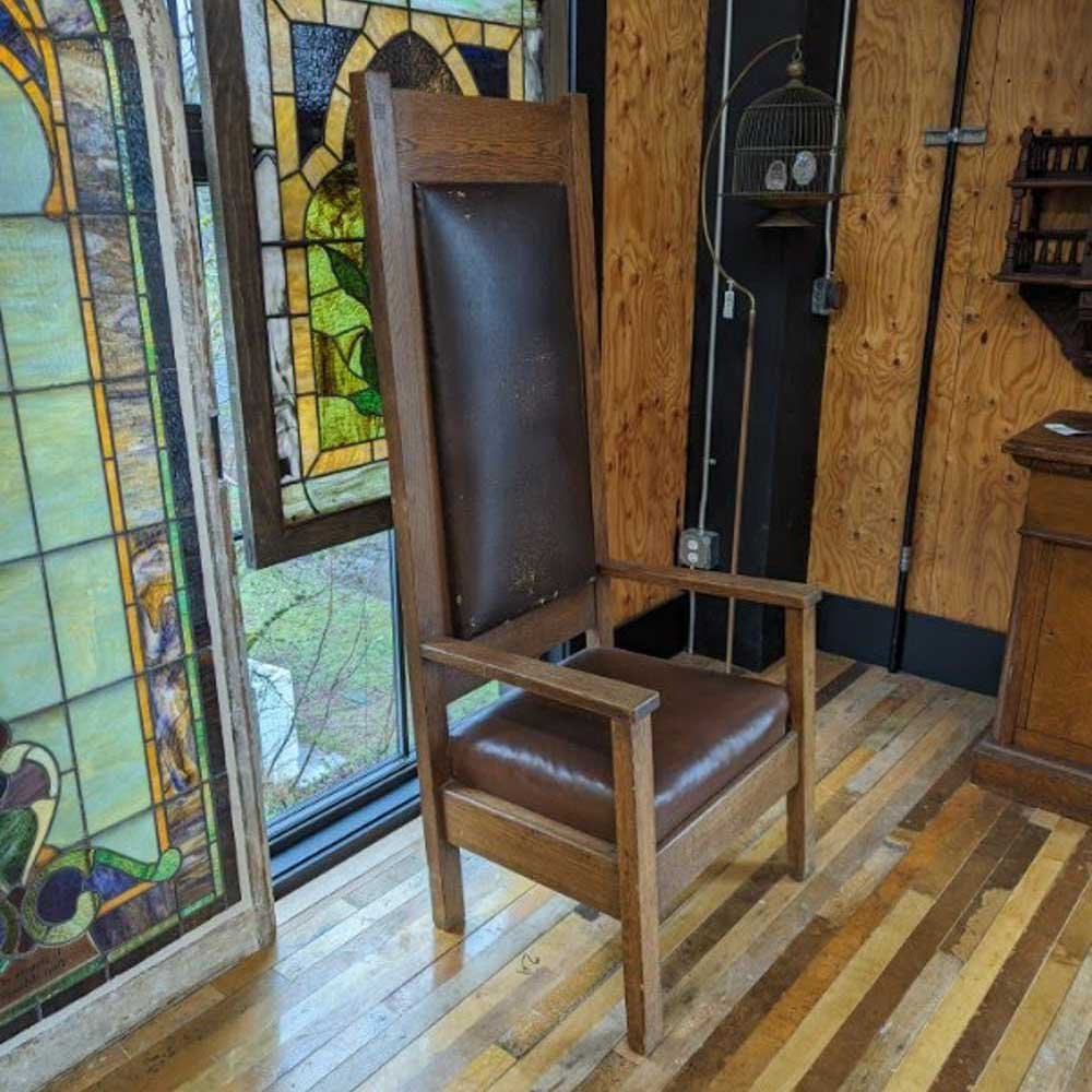 Oak Fraternal Lodge Chairs - 1 Pair - Aurora Mills