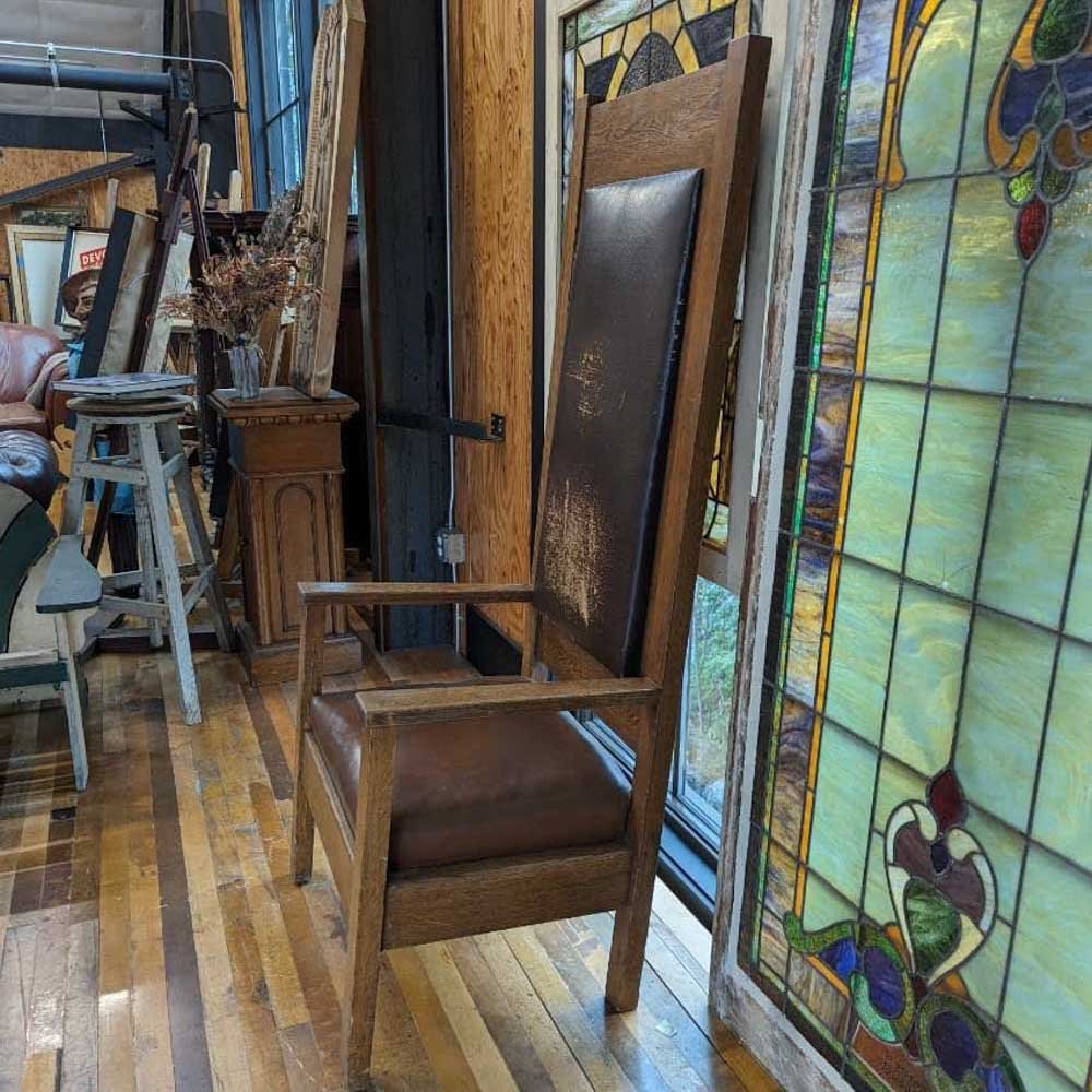 Oak Fraternal Lodge Chairs - 1 Pair - Aurora Mills