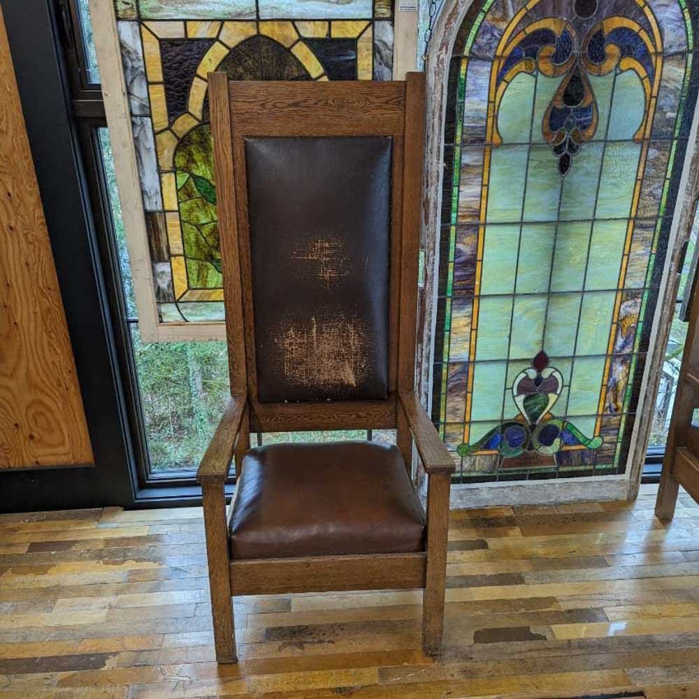 Oak Fraternal Lodge Chairs - 1 Pair - Aurora Mills