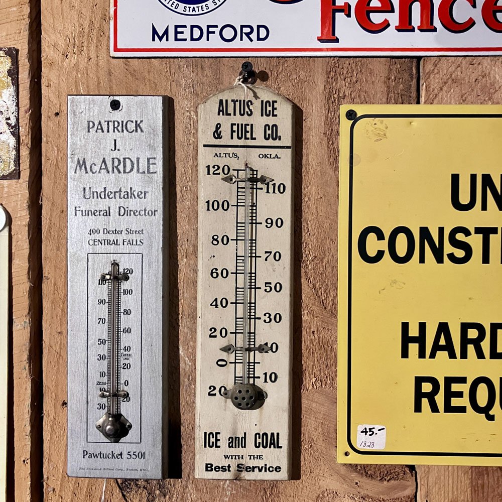 Altus Ice & Fuel Co. Advertising Thermometer - Aurora Mills