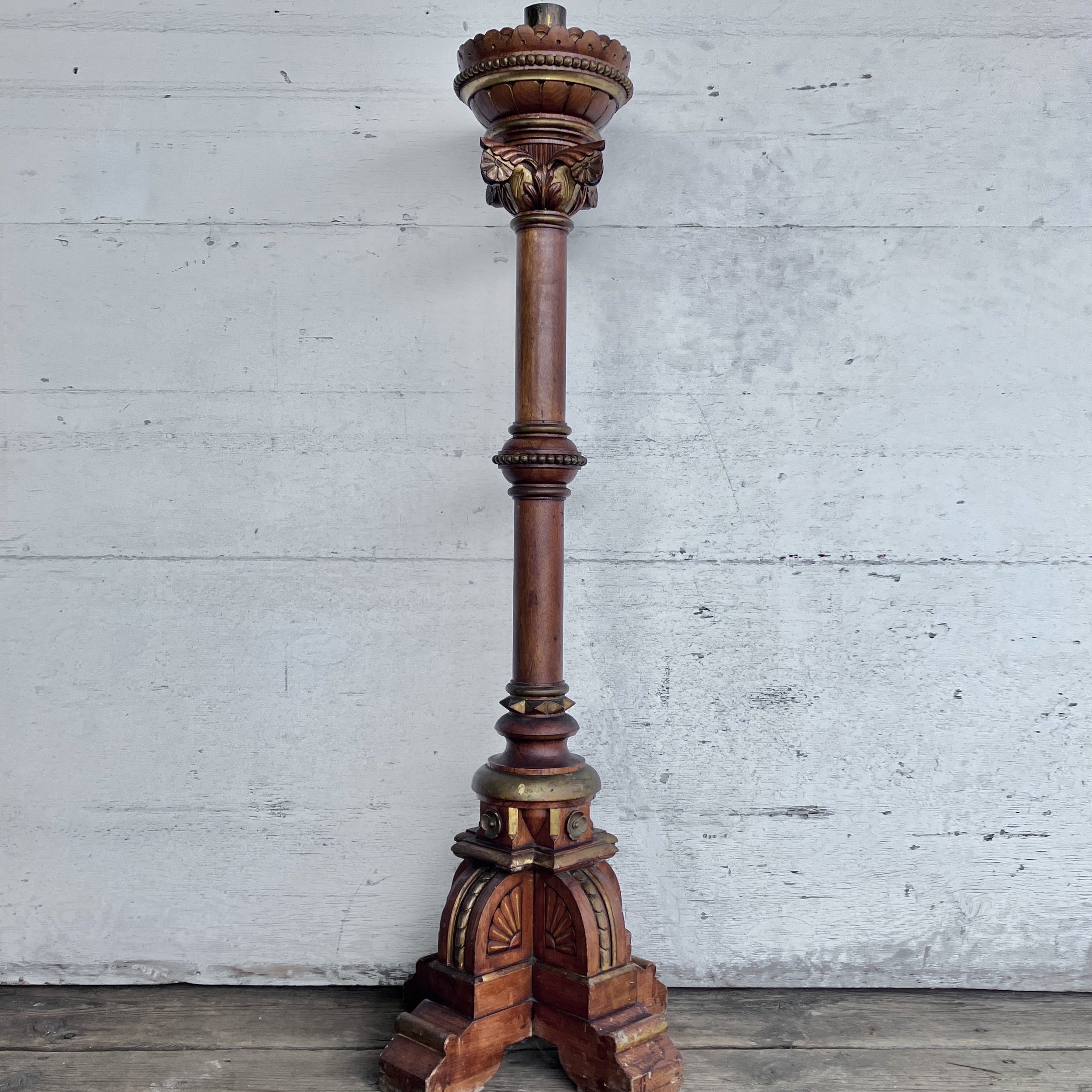 Carved Victorian Candle Holder