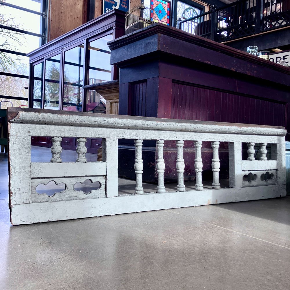 Chippy Gray Paint Porch Spandrel