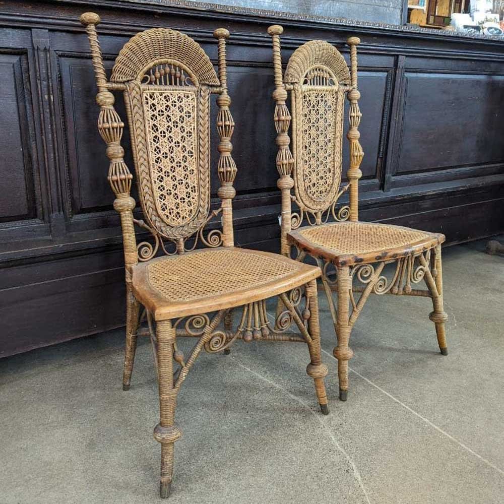 Victorian Ornate Wicker Chairs