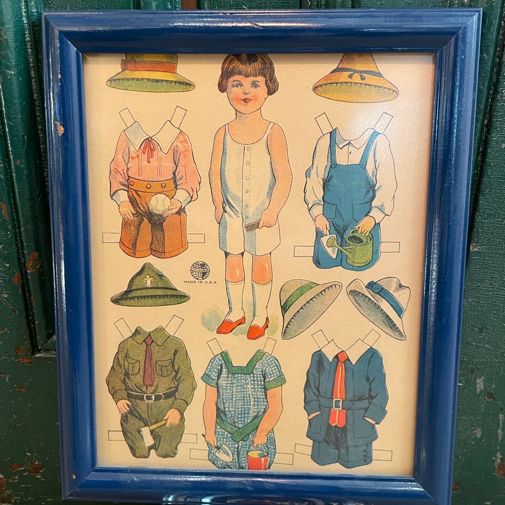 Framed Paper Doll Print