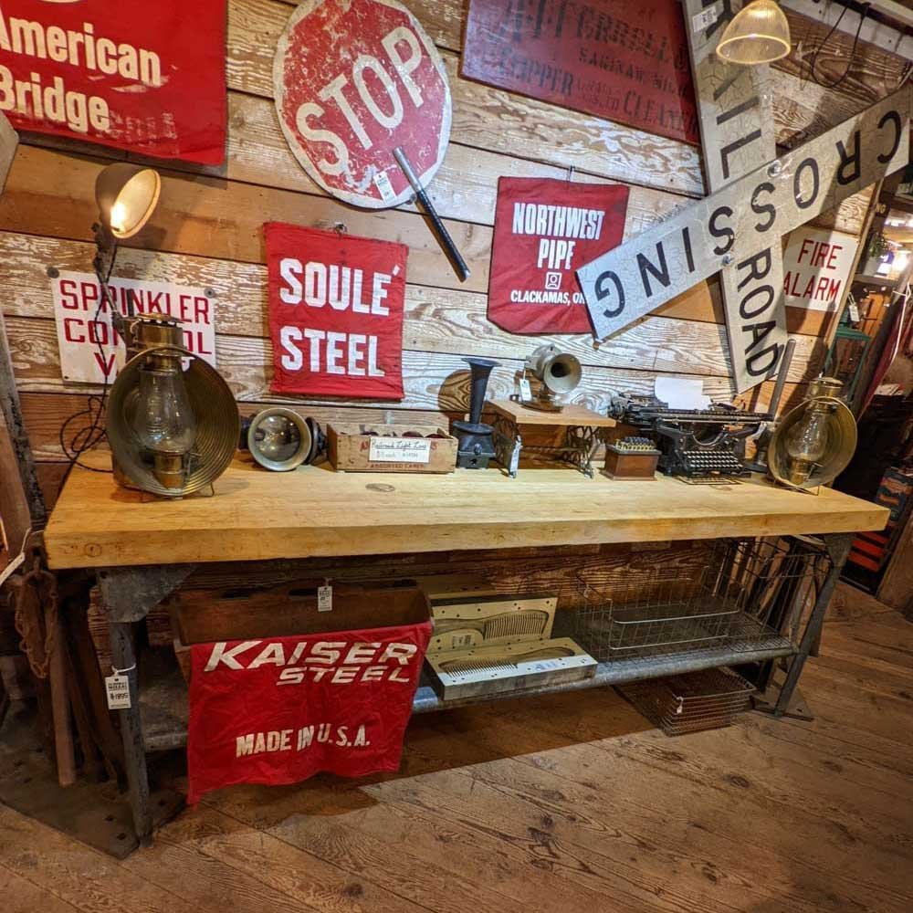 Industrial Butcher Block Table