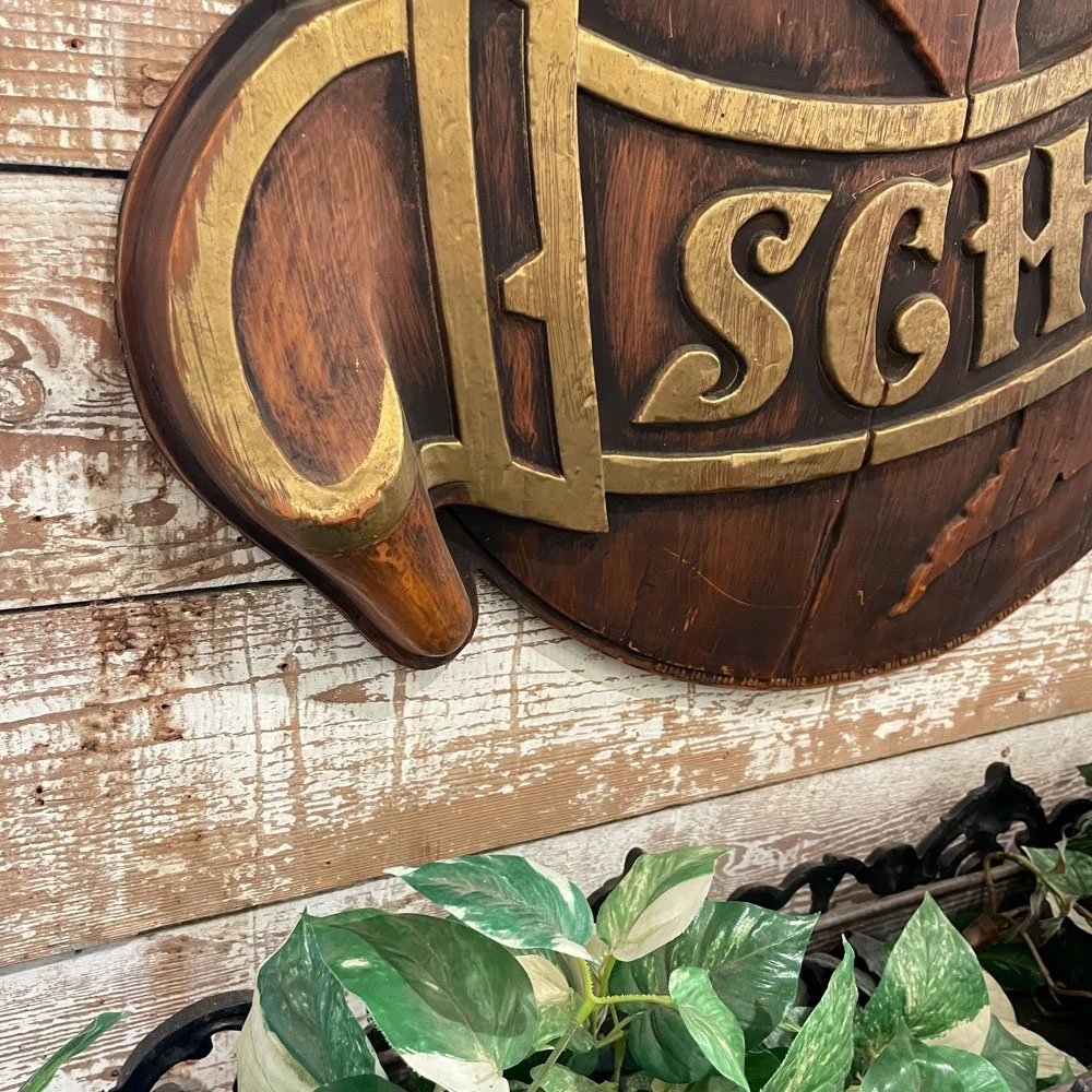 Schlitz Dimensional Faux Wood Bar Sign — Aurora Mills