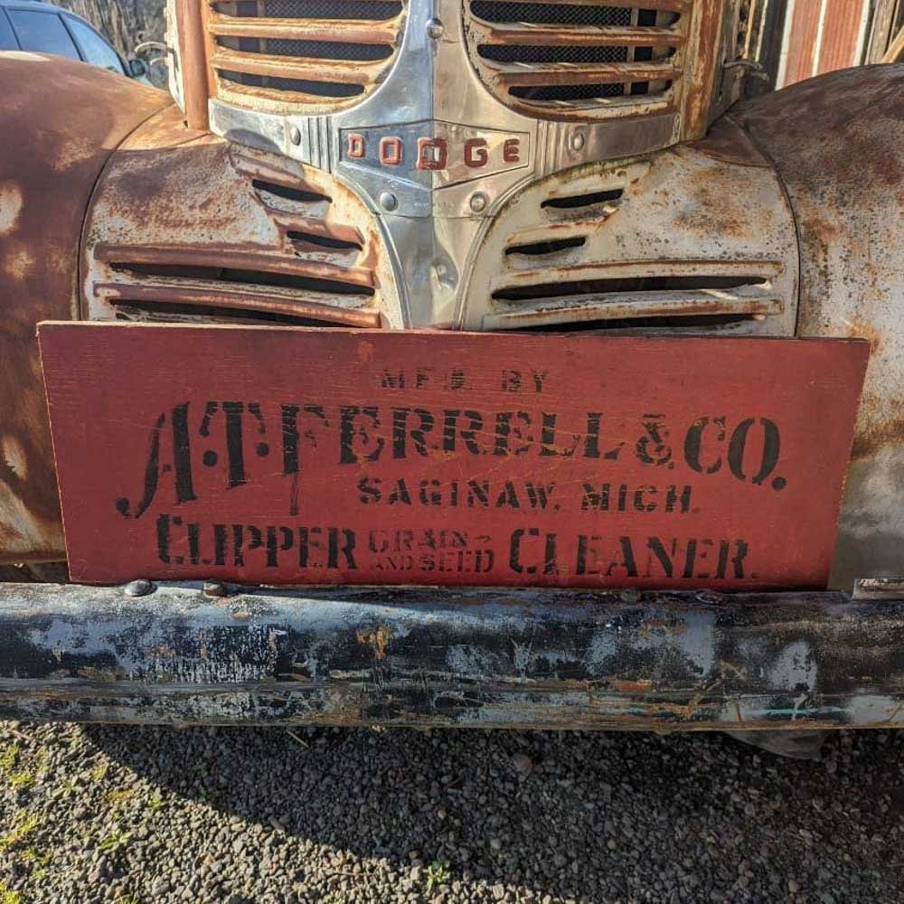 Hand Stenciled “Clipper Cleaner” Sign