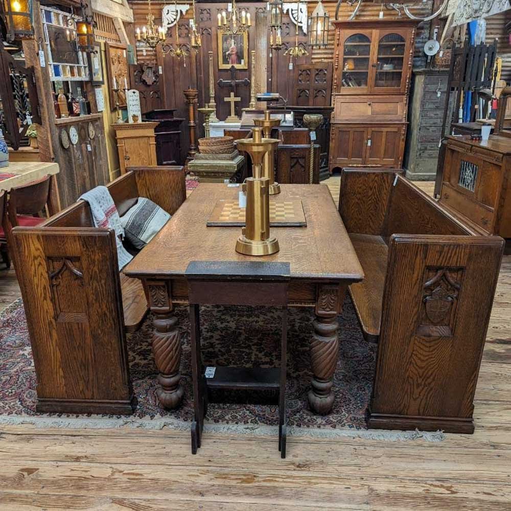 Square End Gothic Church Pew