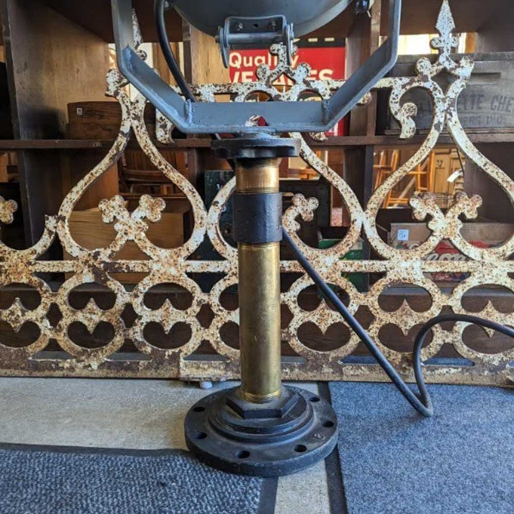 General Electric WWII Spotlight With Brass and Steel Base — Aurora