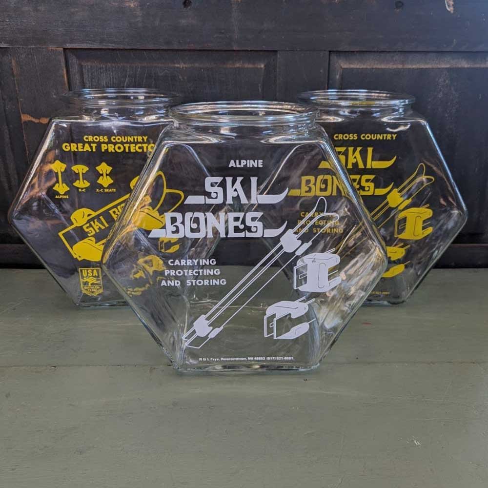 Ski Bones Glass Containers
