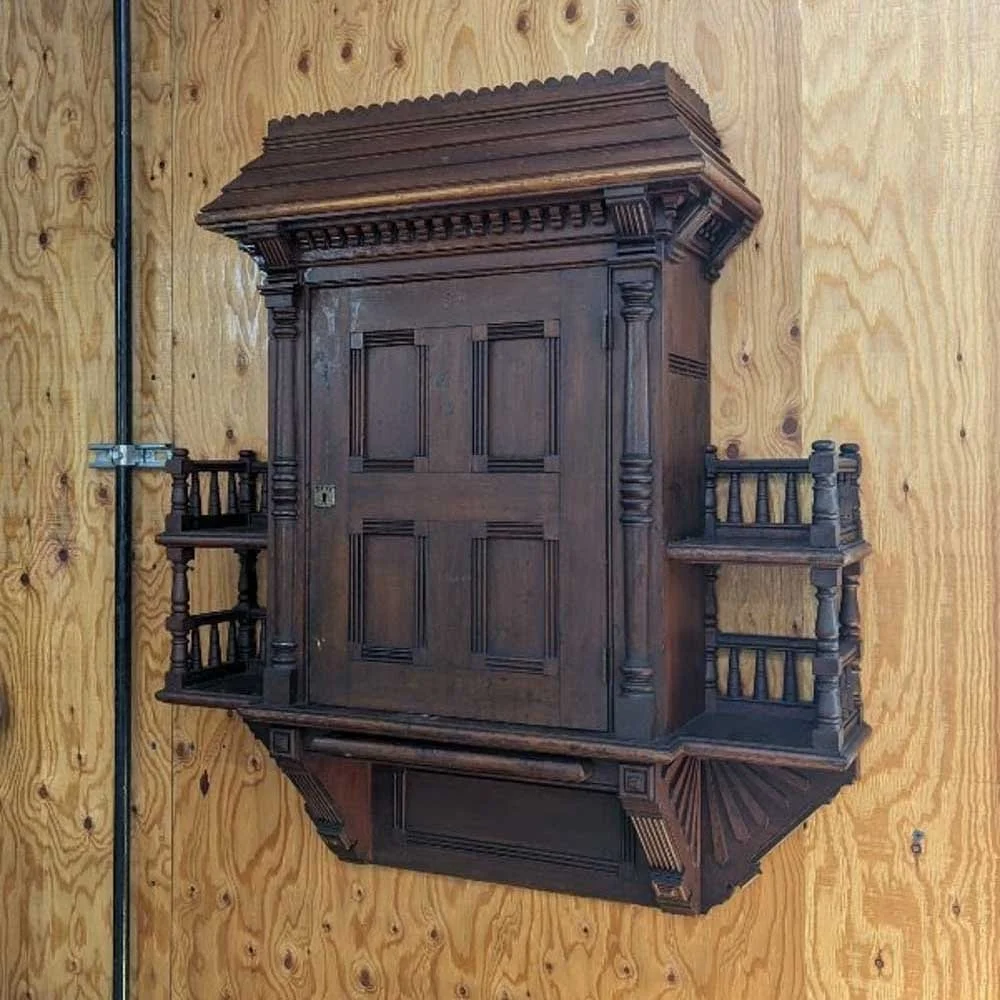 Victorian Walnut Wall Cabinet — Aurora Mills