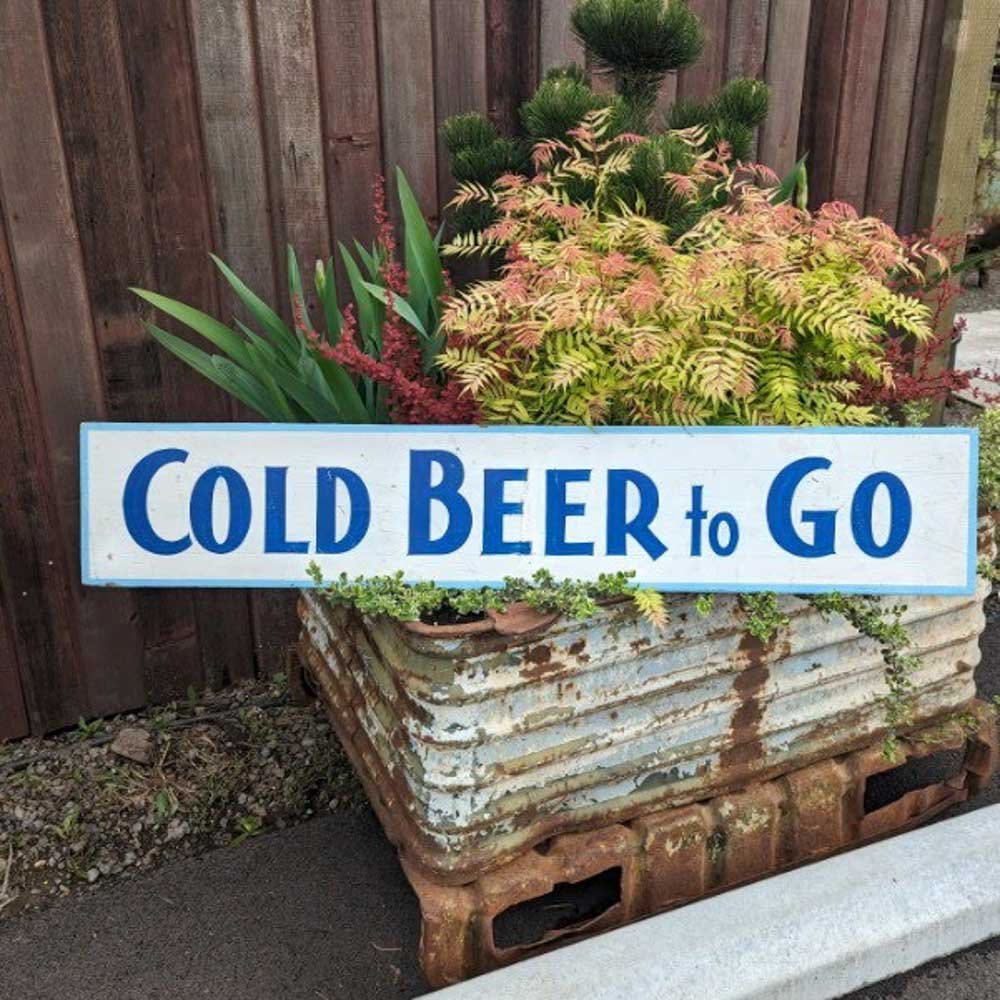 Cold Beer To Go Sign