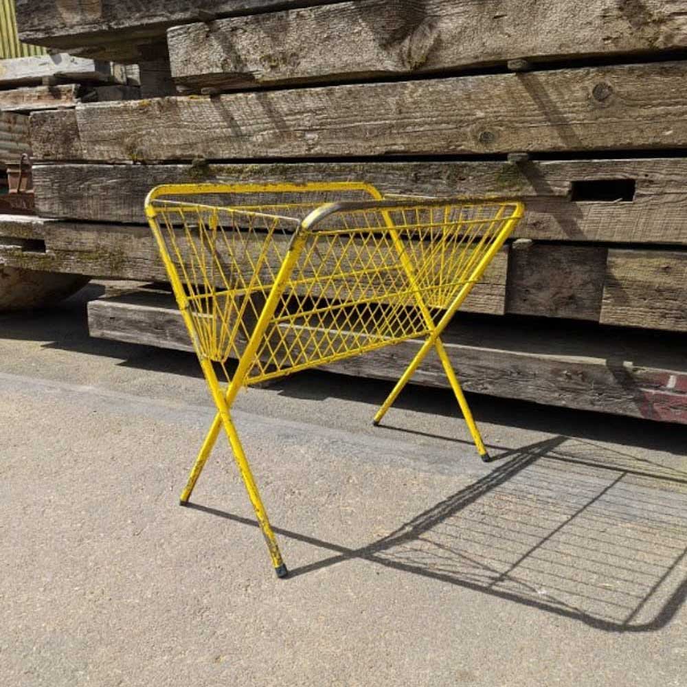 Yellow Folding Wire Basket