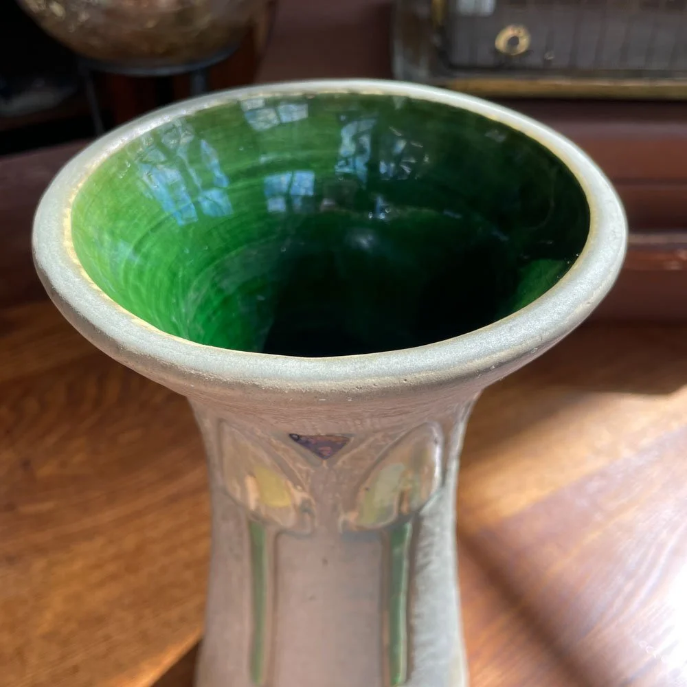 Roseville Mostique Gray Vases and Bowl — Aurora Mills