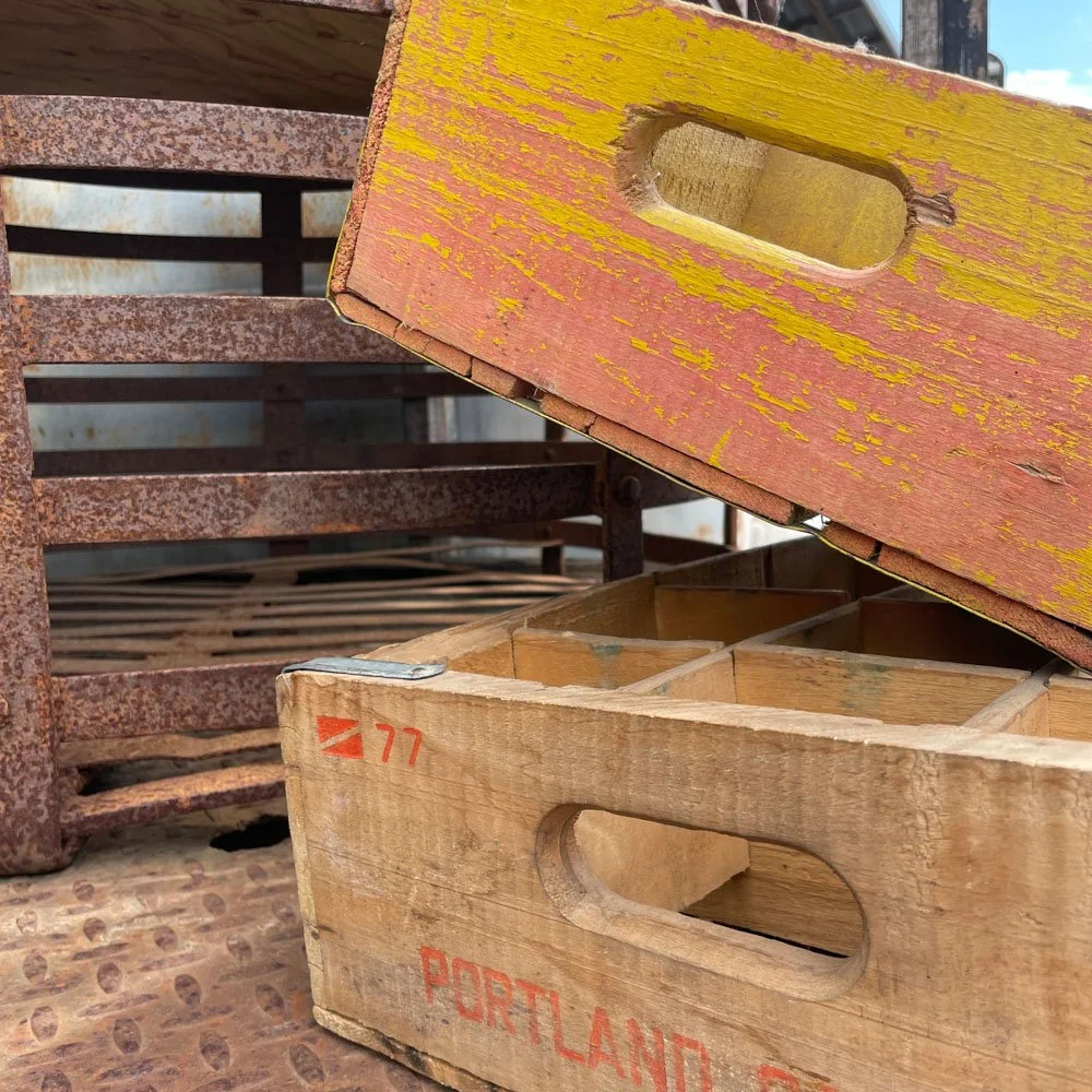 Vintage Pepsi and Schweppes Soda Crates — Aurora Mills