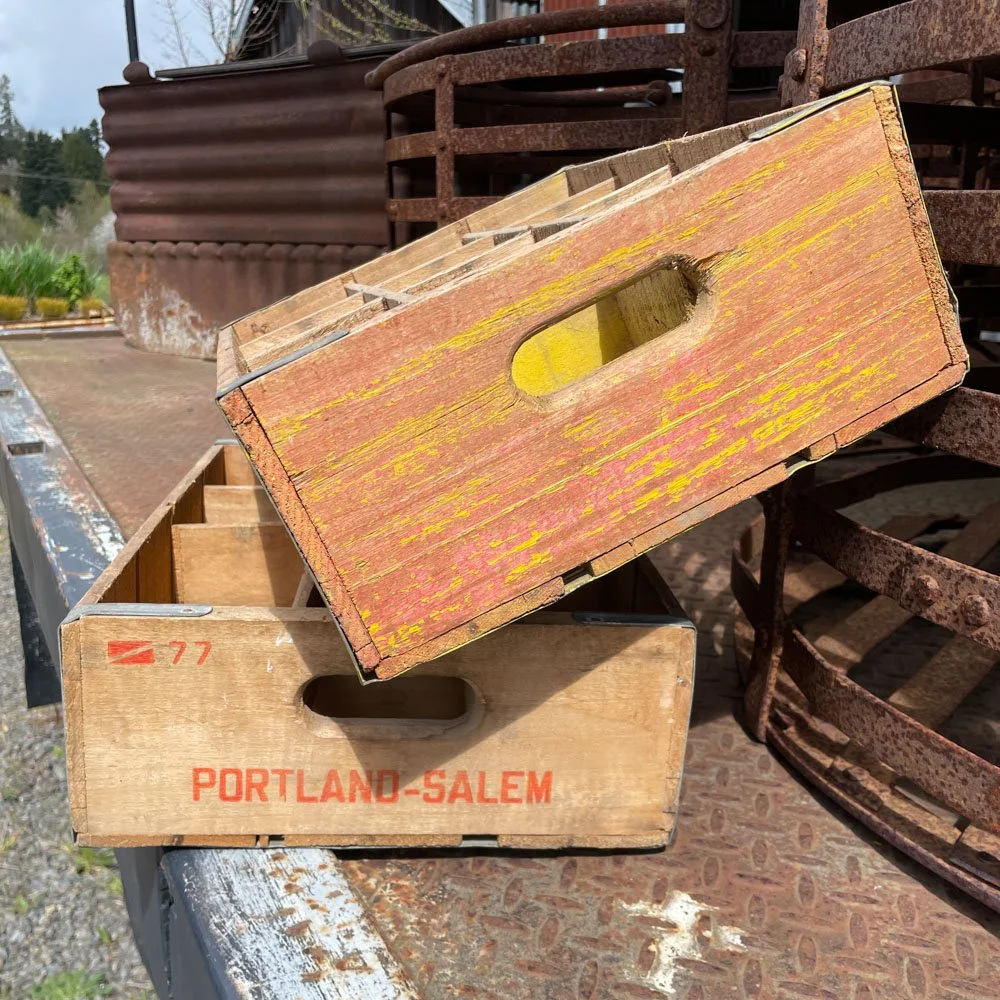 Vintage Pepsi and Schweppes Soda Crates — Aurora Mills