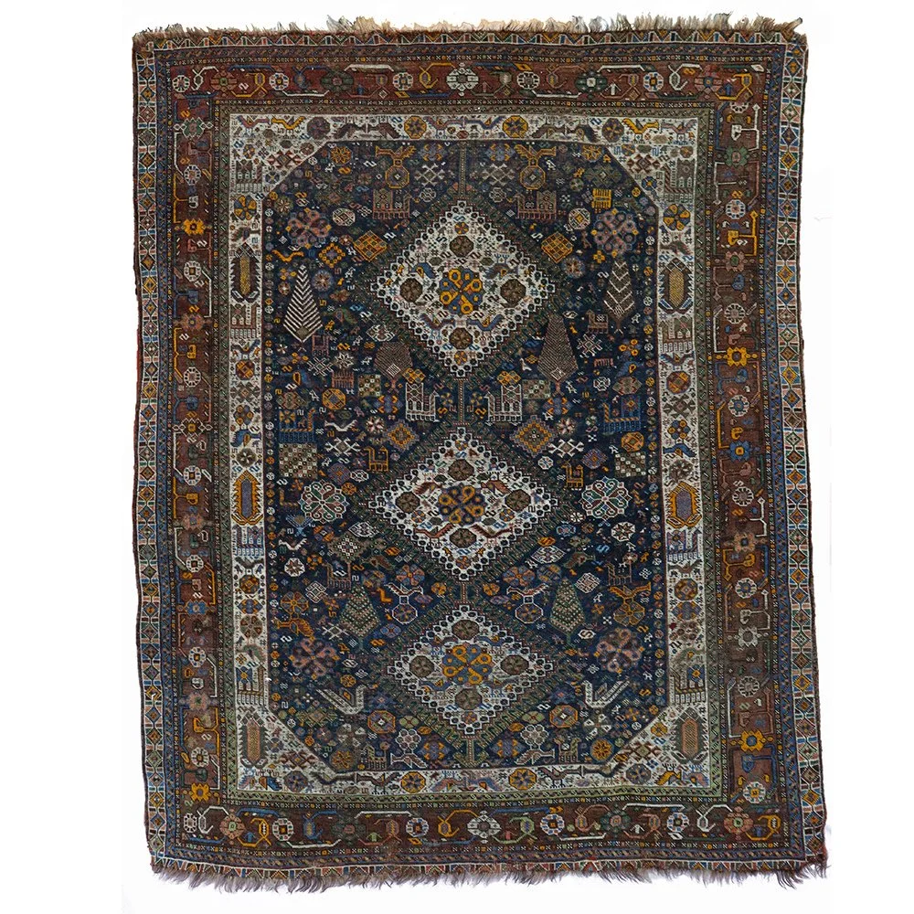 Late 1800s Qashqai Rug — Aurora Mills
