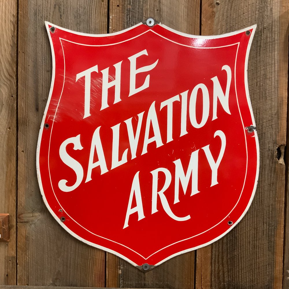 Porcelain Enamel "Salvation Army" Sign