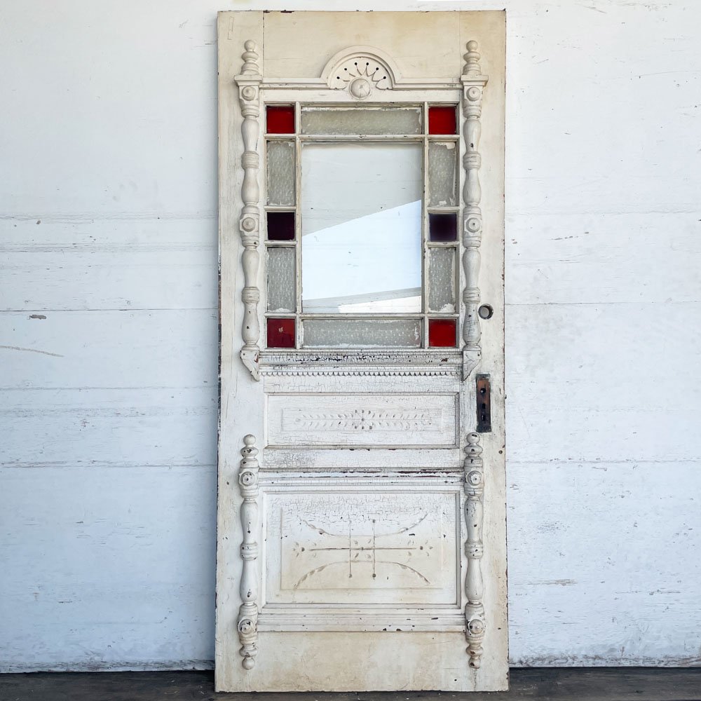 Ornate Eggshell Queen Anne Door