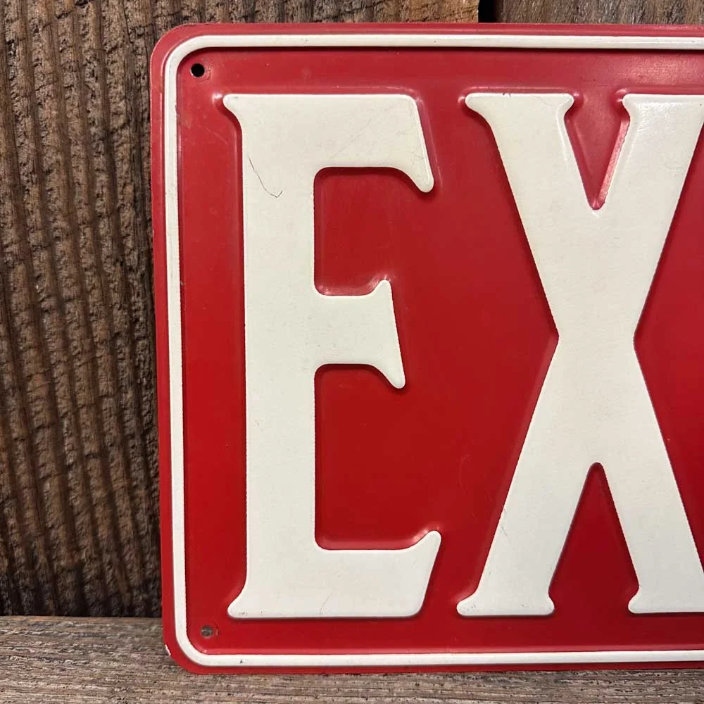 EXITサイン Red and White 