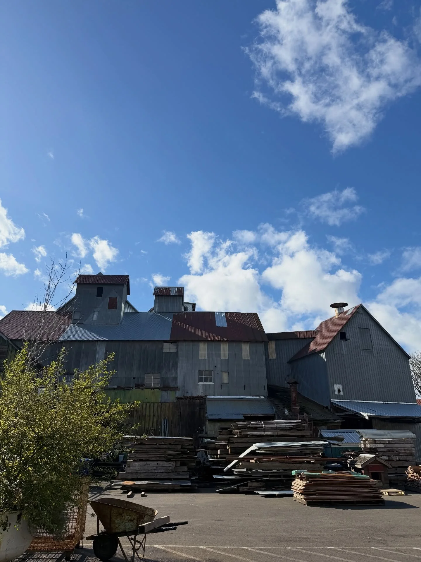 😎☀️ Hey Gorgeous ☀️😎
.
The sun is shining after a good bout of rain and the ol&rsquo; mill is shining bright! ✨ 
.
Lots of fun stuff coming down the pipeline so get on the email list and stay tuned tot the feed! 
.
#antiques #salvage #reclaimed #hi