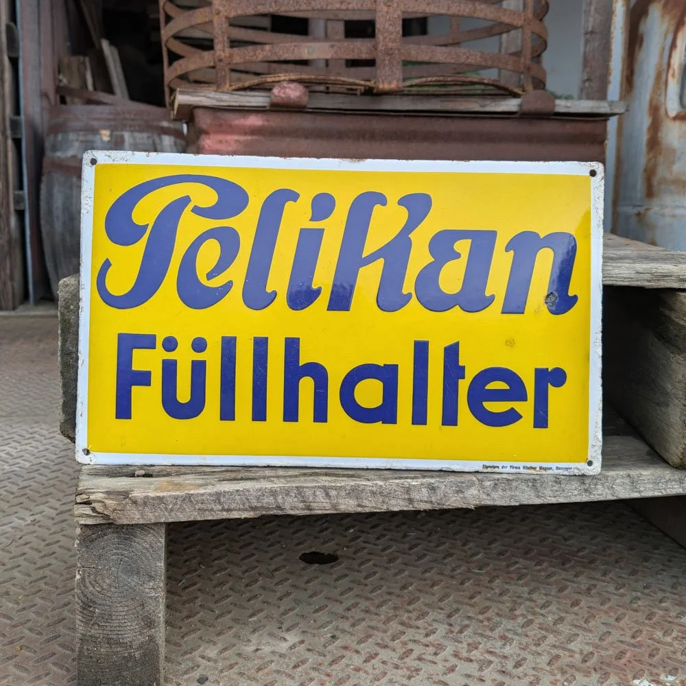 "Pelikan Füllhalter" Porcelain Sign