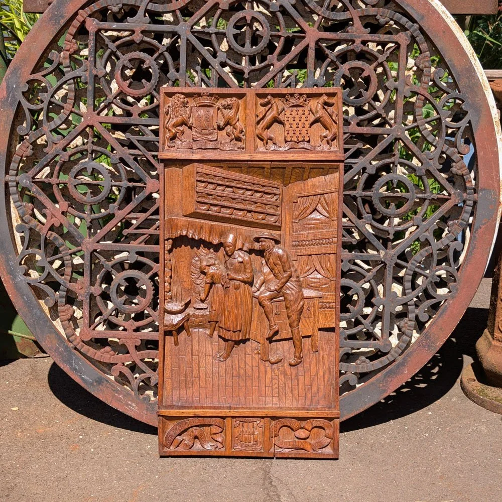 Tavern Scene Carving Jean Kerautret