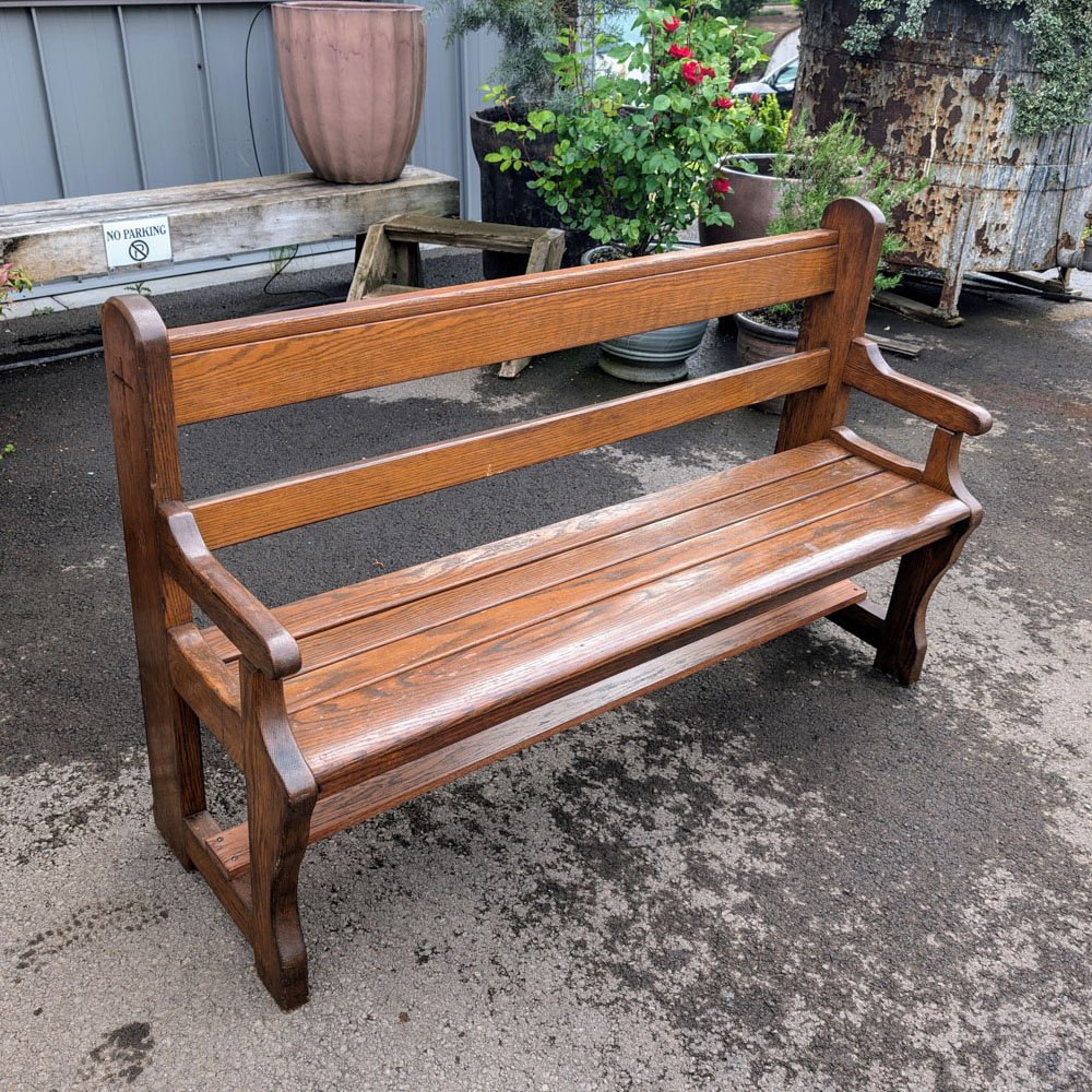 Slatted Oak Church Pew