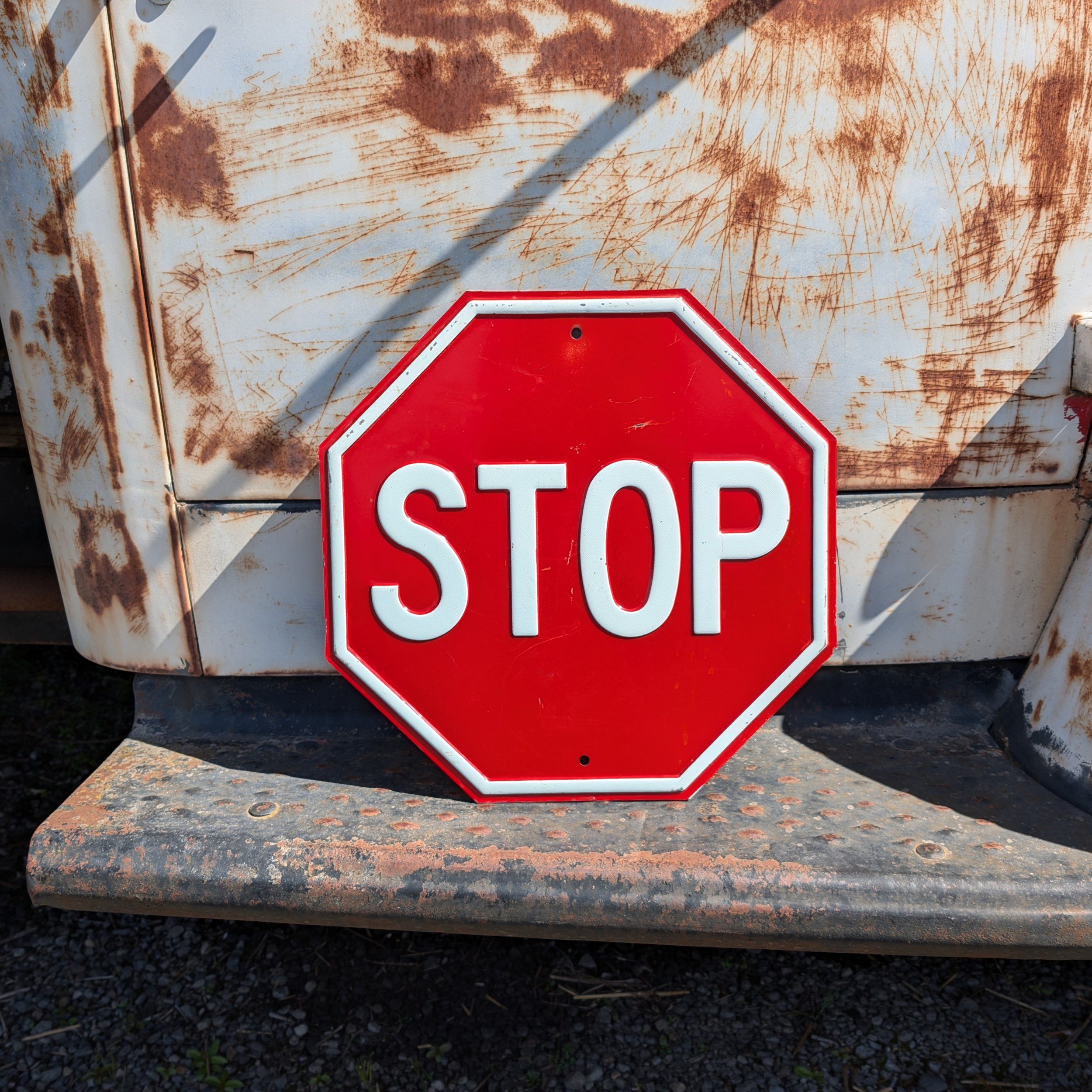 Embossed Stop Sign